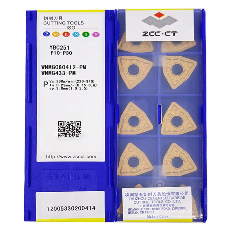 Оригинальный ZCCCT WNMG 080412 -PM YBC251 YBC252 YBD151 YBD102 YBD152 твердосплавная пластина для режущих