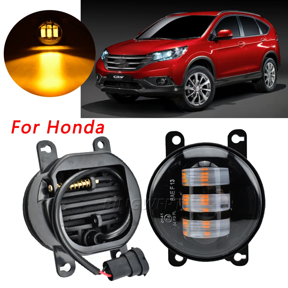 Фото 2 шт. светодиодных противотуманных фар с функцией дневного света (DRL) H11 для Honda CR-V CRV 2.4L L4 2012-2014, аксессуары для переднего бампера. №1