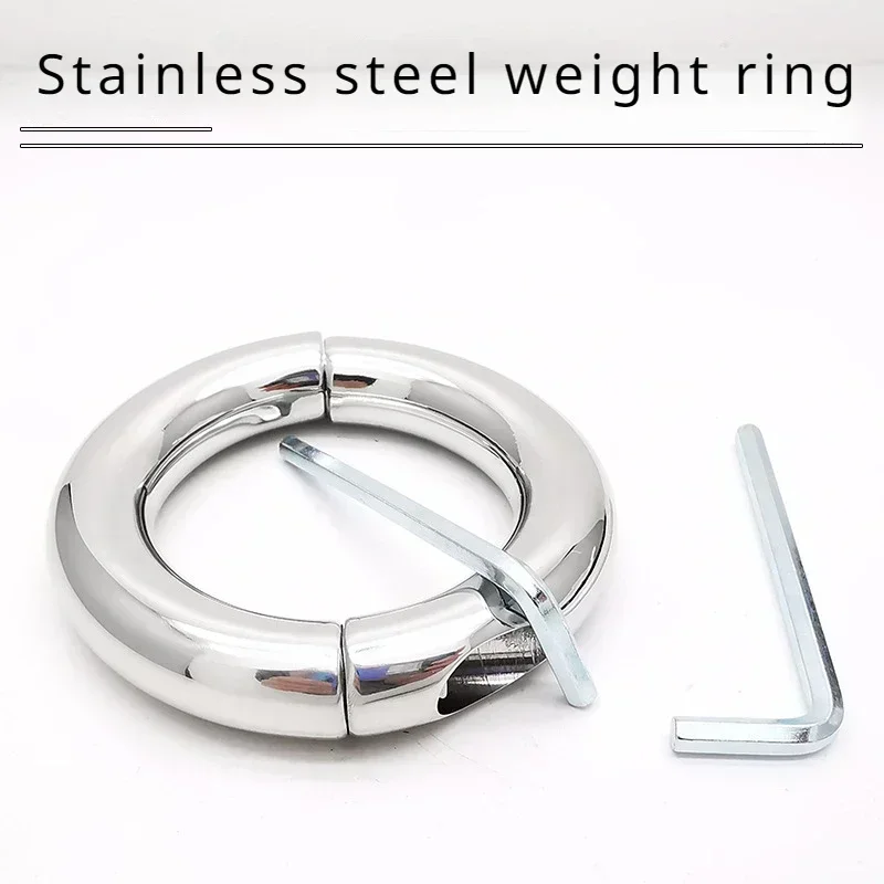 Сексуальная игрушка металлический цвет круглое кольцо для головки пениса