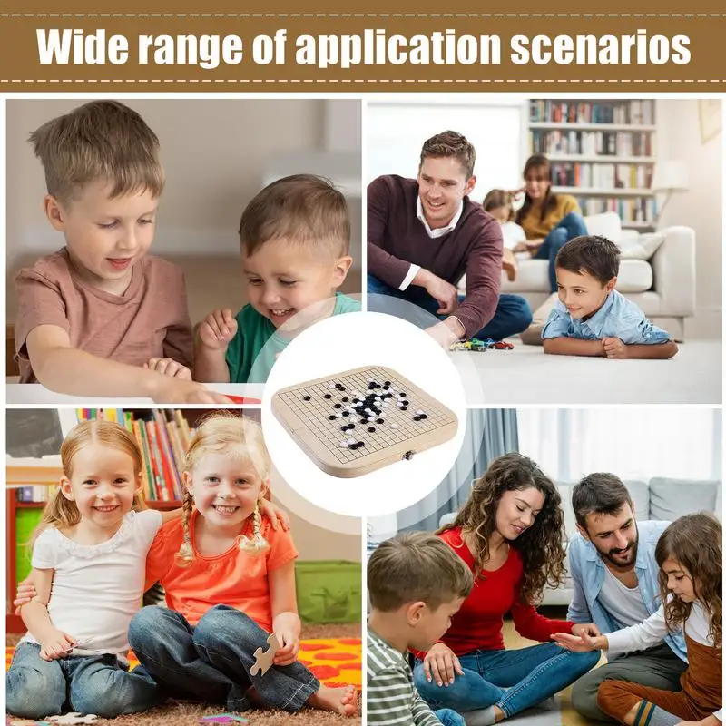 Складные шахматы Weiqi для детей черно-белые