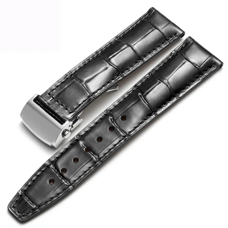 Ремешок FUYIJIA из мягкой воловьей кожи для наручных часов сменный стальной