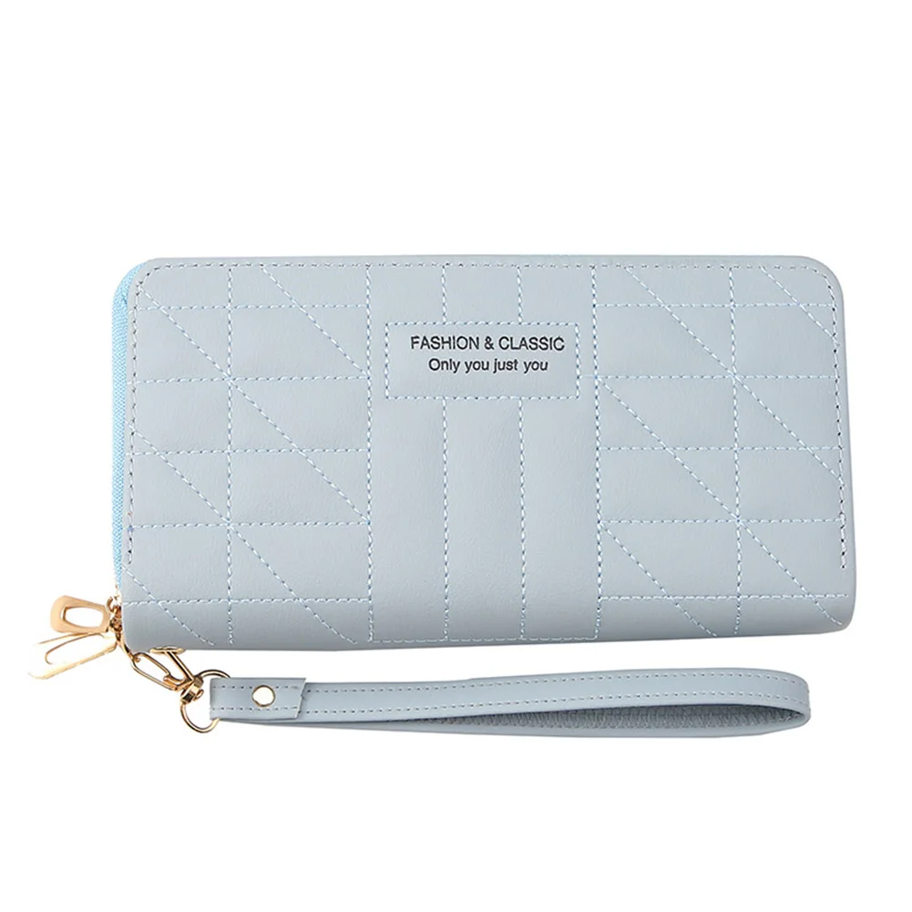 

Fashion Irregular Embroidery Thread Hand Wallet Portable Lightweight Leather Coin Purse For Money Card Storage Women's Handbag