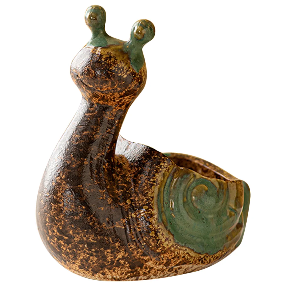 

Flower Pot Unusual Pots Ceramic Succulent Cactus Bowl Cute Planters Bonsai Snail Ceramics Succulents