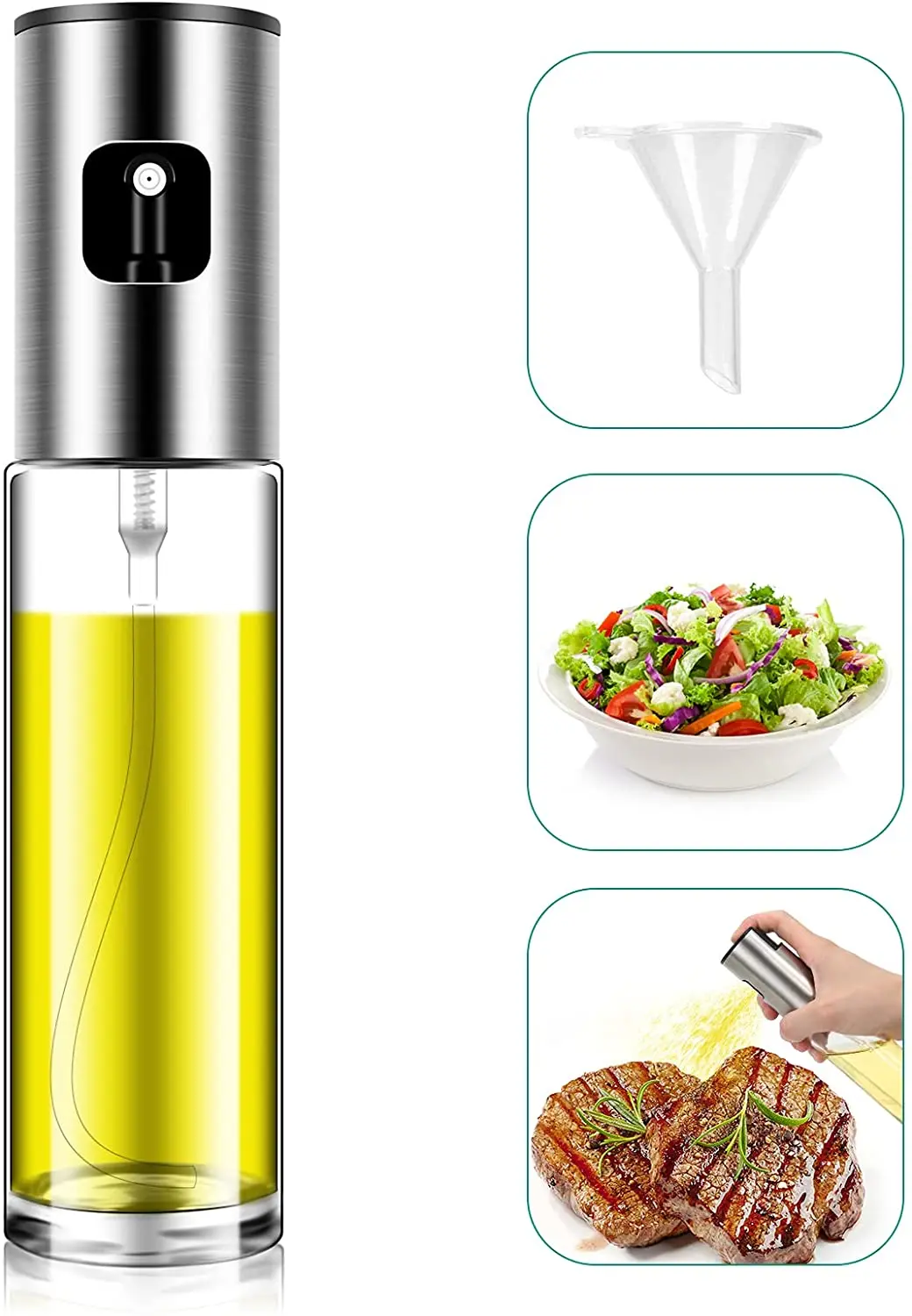 

Стеклянная Чаша 100 мл для барбекю, распылитель оливкового масла для Детской бутылки, контейнер для брызг, кастрюля для впрыска уксуса, соево...