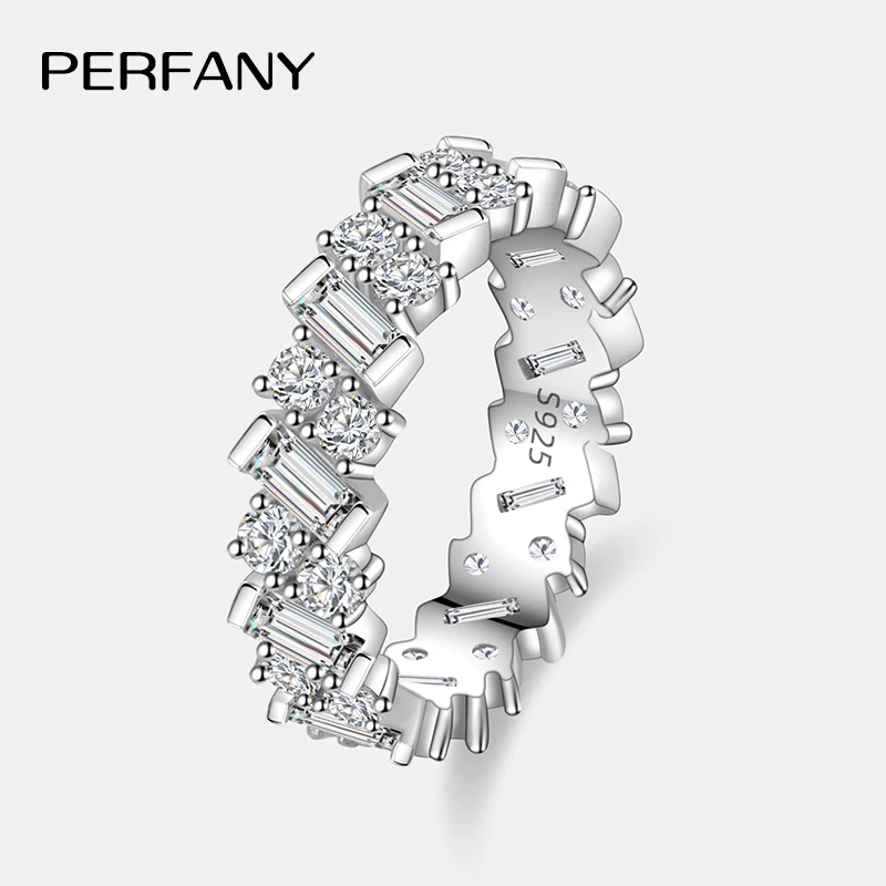 Женское кольцо PERFANY 3 08 карата с муассанитом из чистого серебра S925 лабораторное GRA