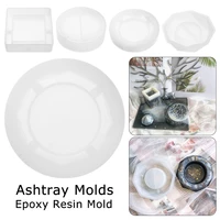 handmade crystal home decoration casting ashtray molds silicone mould square round epoxy resin mold