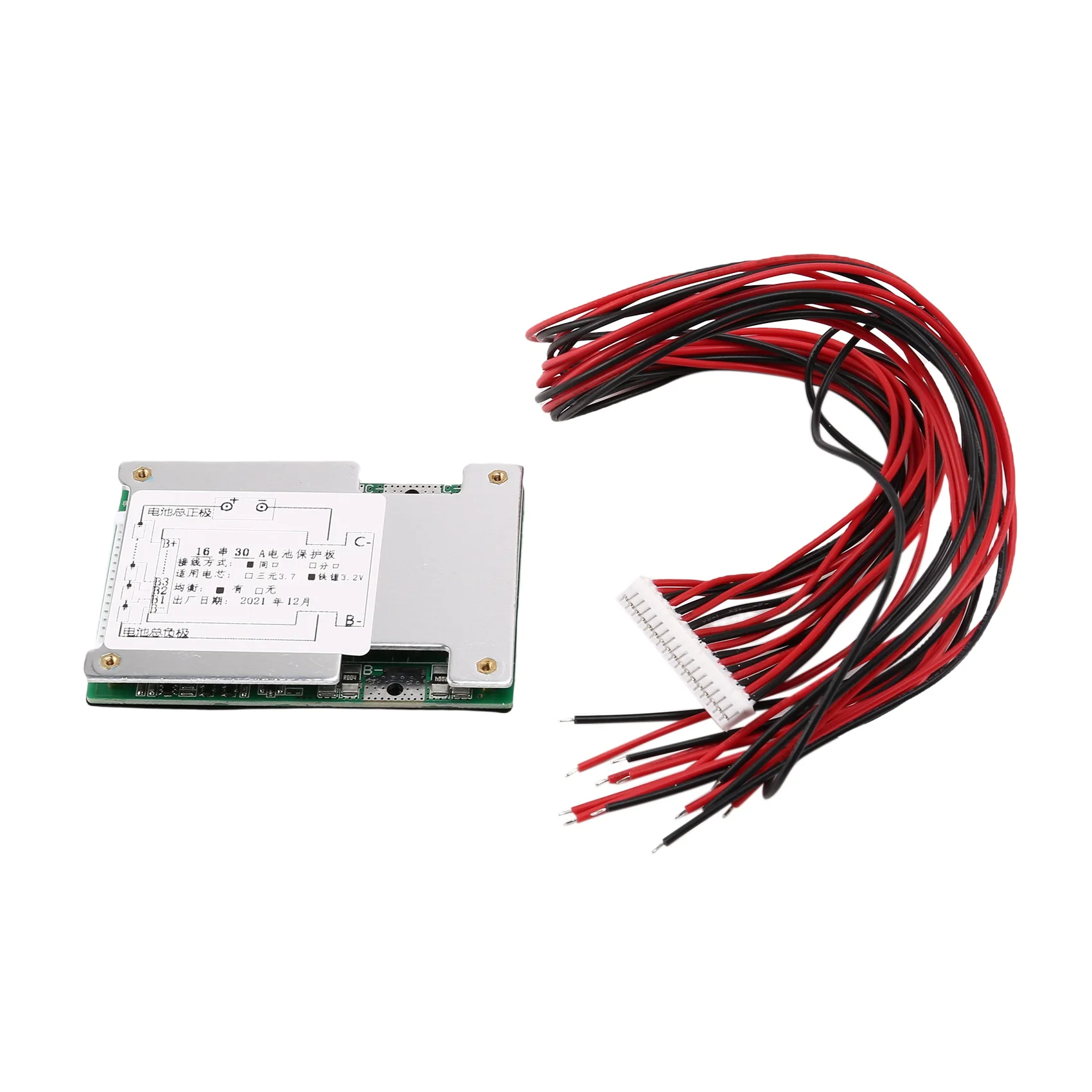 

16S 48V 30A LiFePo4 Battery Protection Board BMS PCB with Balance for E-Bike