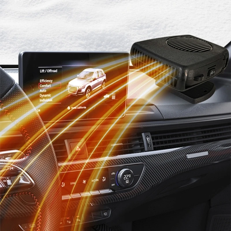 652F Автомобильный обогреватель антизапотеватель электрический вентилятор