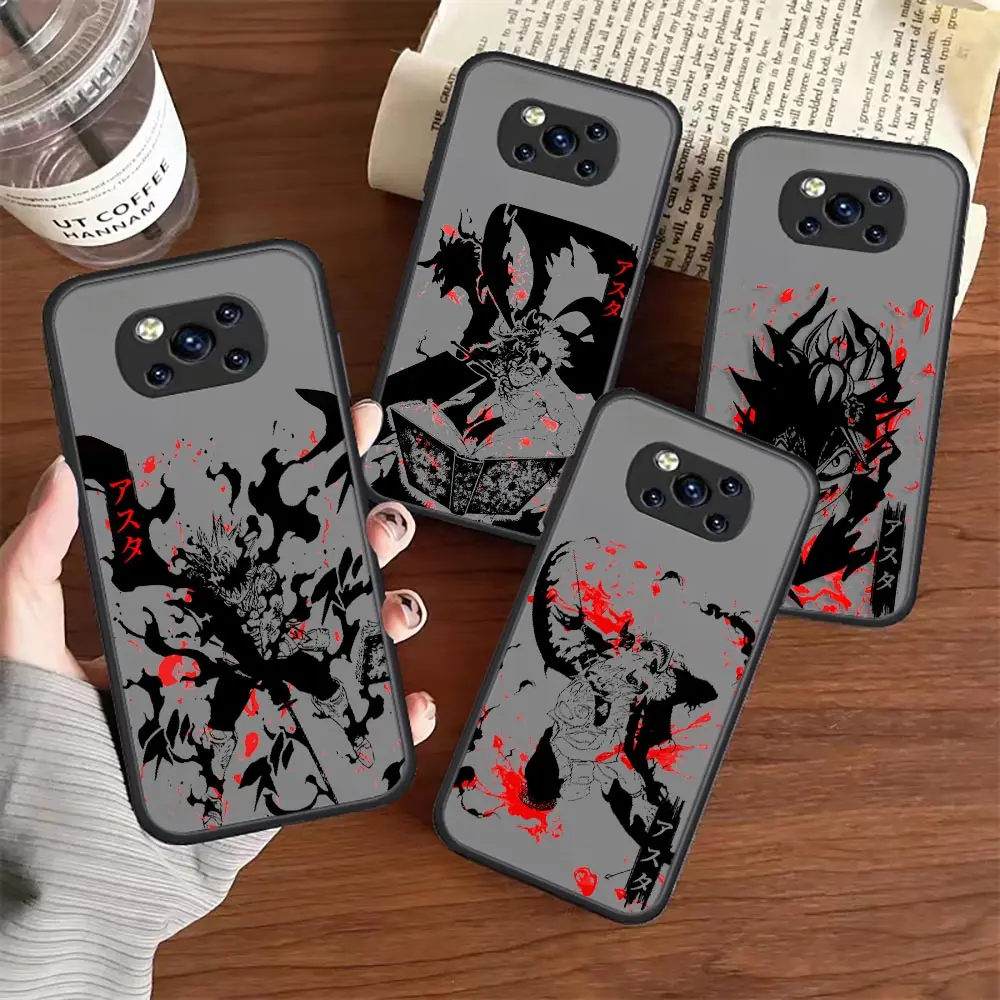 

Black Clover Asta Comics Anime Cartoon Matte Case For Xiaomi Poco F4 Case For Xiaomi Mi Poco F4 X4 M4 X3 M3 F3 GT Note10 Max 2