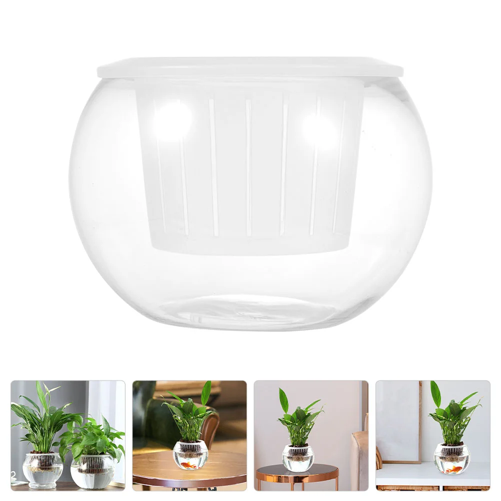 

Indoor Planters Table Fish Bowl Desktop Decor Desktop Glass Planter Bulb Cylinder Vases Floral Vase Decorate Hydroponic Vessels