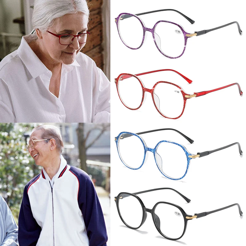 

Round Resin Frame Reading Glasses Anti-fatigue Fashion High Definition Presbyopia Eyeglasses Diopter +1.0 +1.5 +2.0 +3.5 +4.0