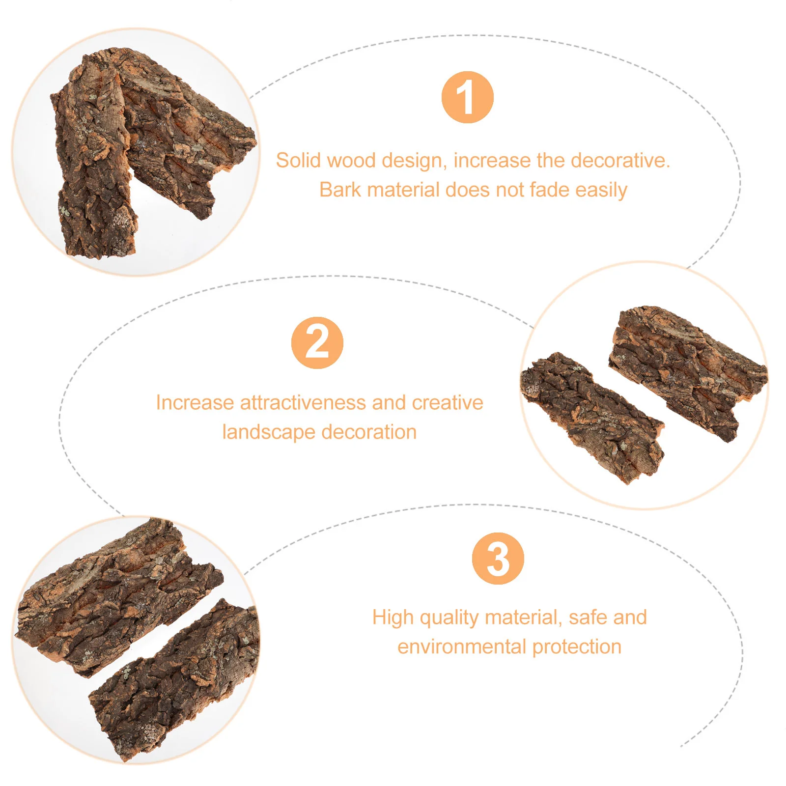 

2pcs Terrarium Landscape Reptile Ornament Cork Bark Cork Aquarium Background Cork Hide Bark Terrarium