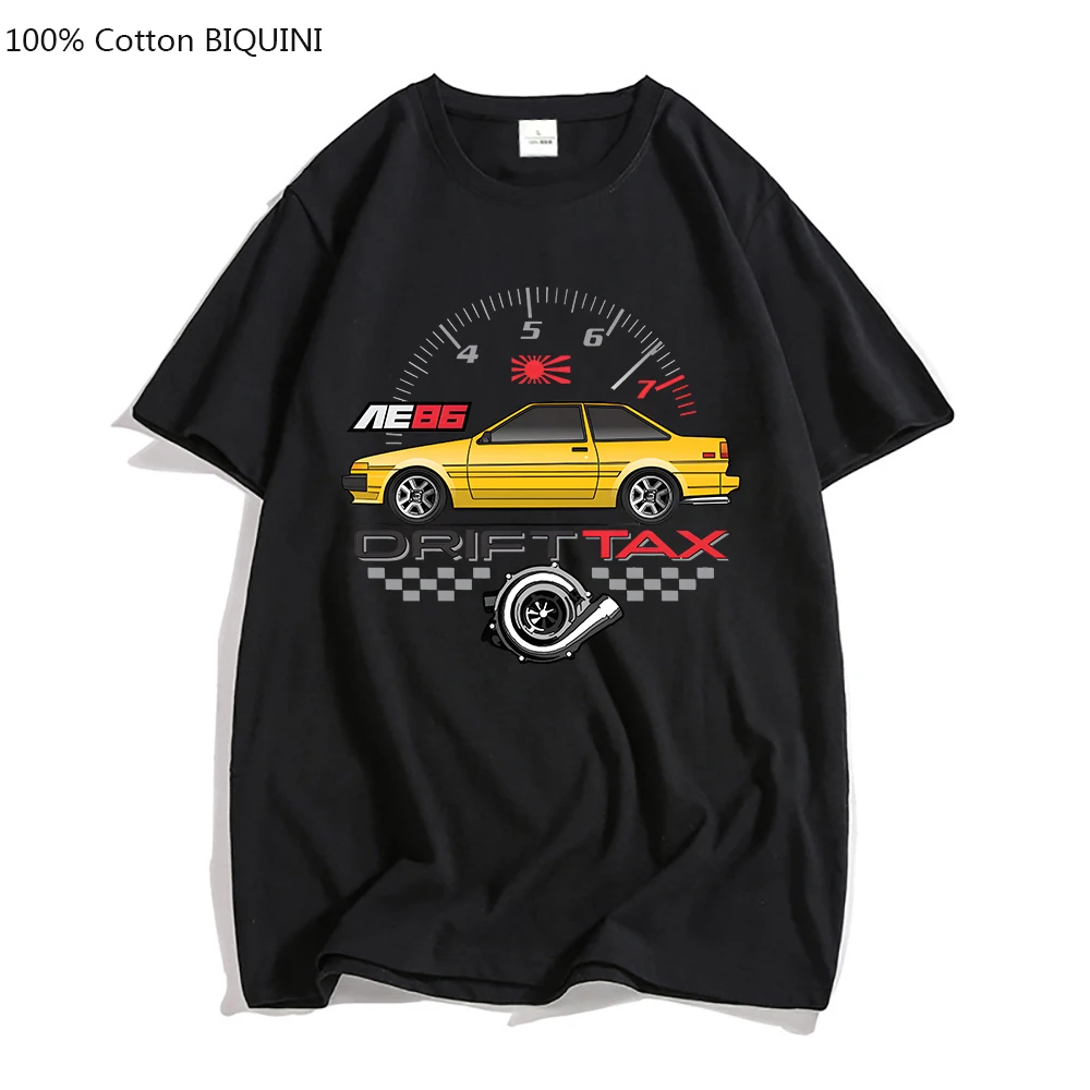 

Men's T-Shirt Initial D Akagi Red Suns Pure Cotton Tees Short Sleeve T Shirt O Neck Summer Unisex Casual Tops Japan Anime Print