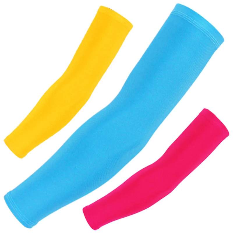 

Solid Plus Size Arm Warmer Sleeve Summer Quick Dry Silicone Anti-slip Armguard Basketball Running Driving Fishing Arm Cuff Cover