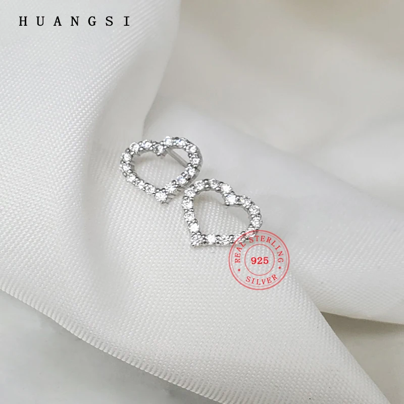 

925 Silver High Quality Mosan Diamond Love Earrings, New 2023 for Women's Engagement Party Love Customized Jewelry