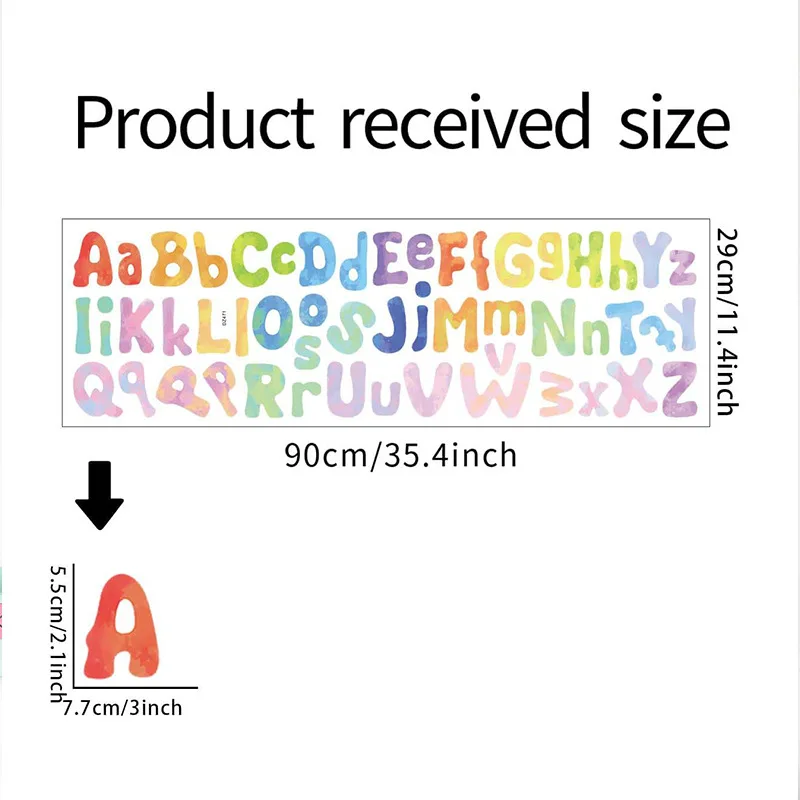 

Акварельные наклейки с алфавитом для стен ПВХ