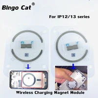 2pcslot magsafe wireless charging magnet module replace for iphone 12 13 pro max mini back housing glass modification