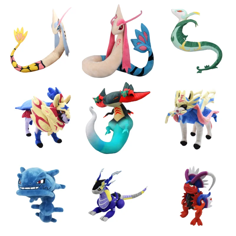 Pokemon King Size Milotic Плюшевые Mega Evolutions Dragapult Мягкая кукла Zamazenta Serperior игрушки Хобби Дети
