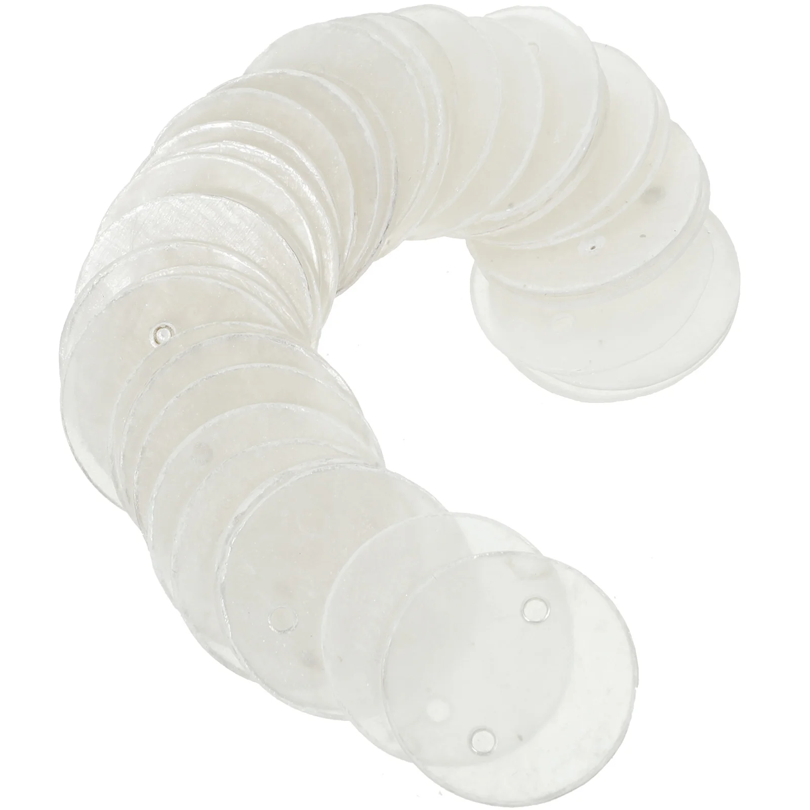 

Round Capiz Shells Natural Shell White Shells Earring Hanging Charm 2 Holes Wind Chimes Jewelry Making Wedding Home Decor