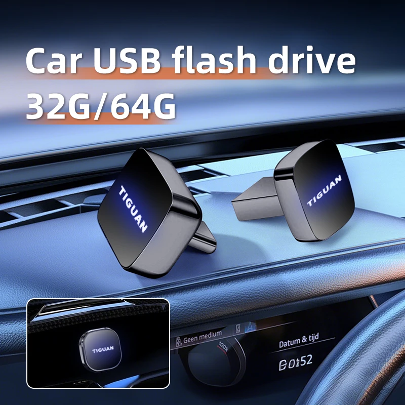 Фото Автомобильный USB-накопитель 32/64 ГБ для видеорегистратора, совместимый с Type-C/USB, для установки в салон автомобиля VW Jetta Passat GTI Golf Tiguan №4