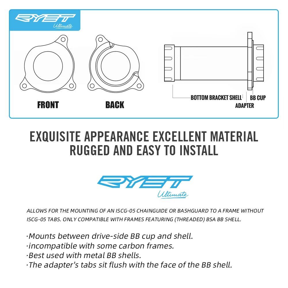 Новый адаптер Ryet MRP ISCG-05 для рамы BSA BB на ISCG05 Chainguide велосипедных светильников