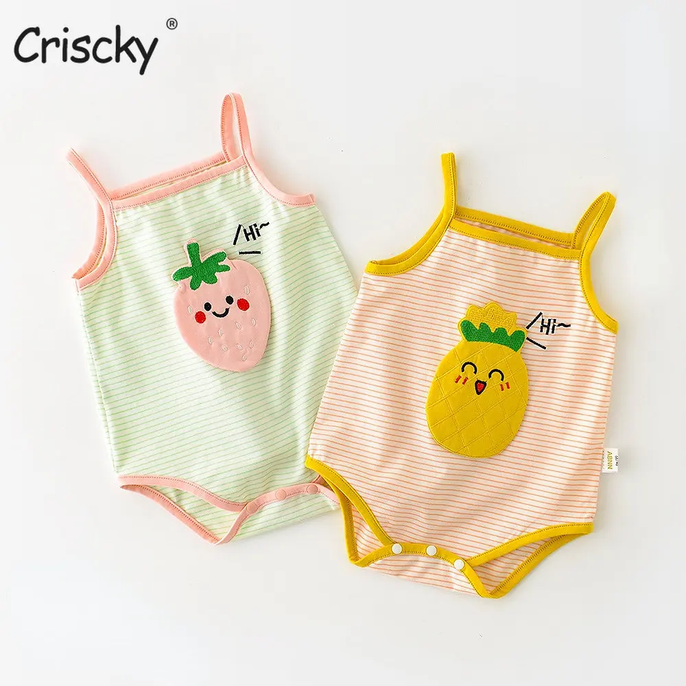 

Детский летний комбинезон в полоску, без рукавов