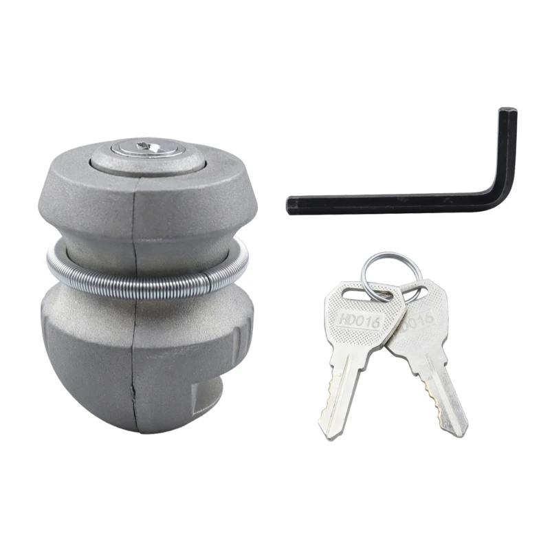 

090E Universal Insertable Hitch Coupling Lock Trailers Ball Locks 2 Keys Anti Theft Device for Caravans Car Trailer