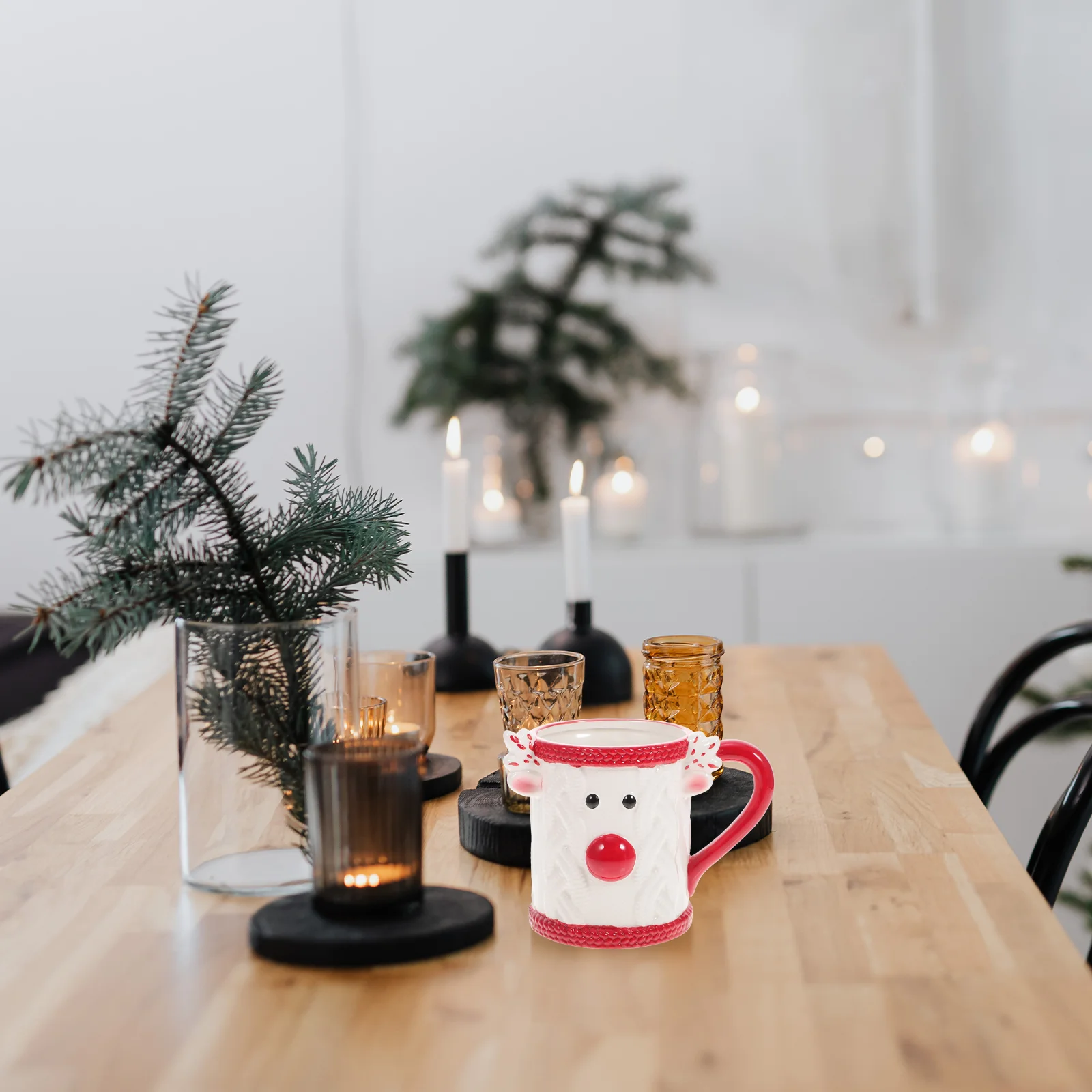 

Cartoon Mug Ceramic Cup Christmas Design Mug Handheld Mug