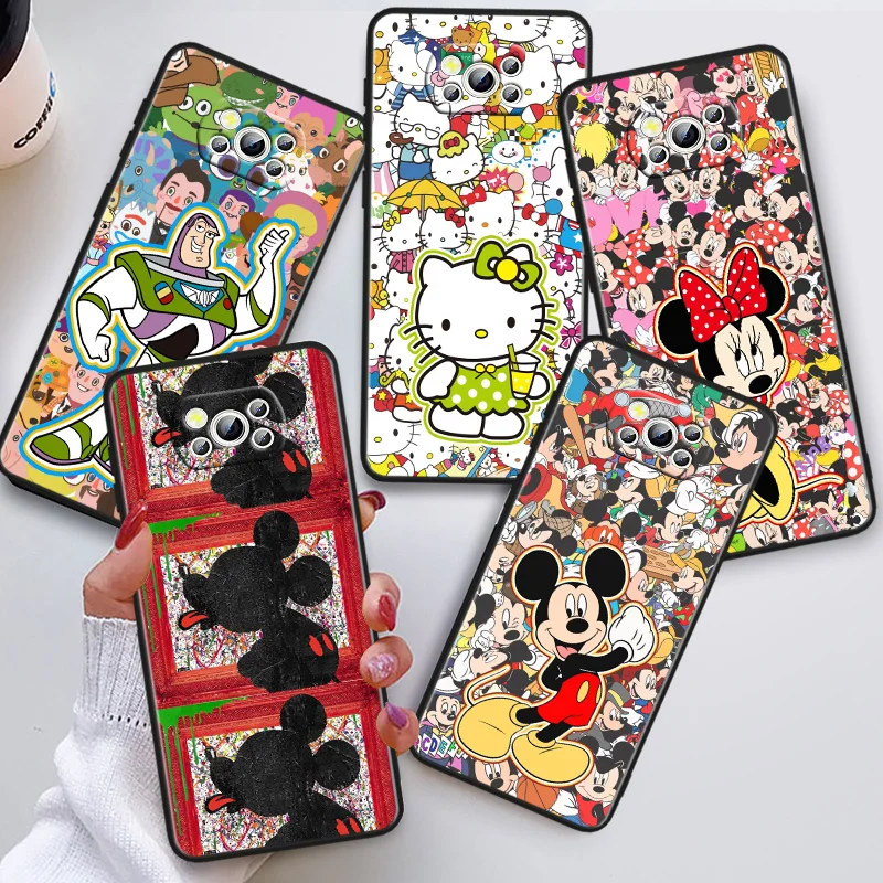 

Cute Disney Mickey Mouse Phon Case For Xiaomi POCO C50 C40 C31 C3 M5S X4 M4 M3 F4 F3 GT F2 F1 X3 NFC X2 Pro Black Cover