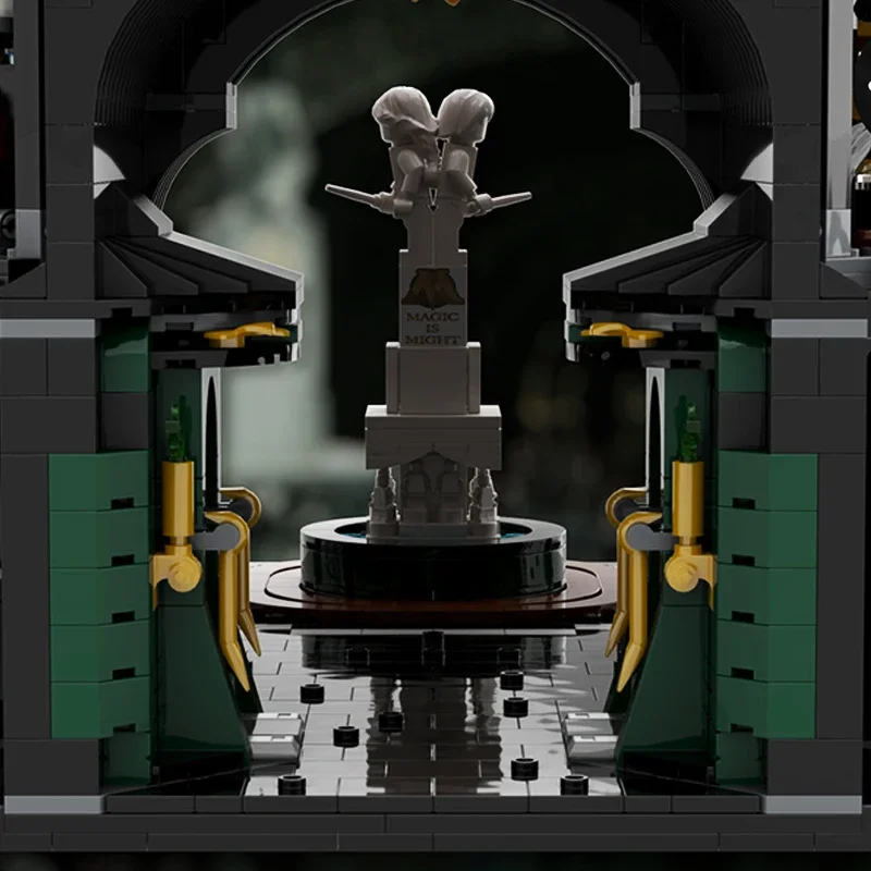 Moc креативный средневековый замок серии Министерство магии расширение школьная