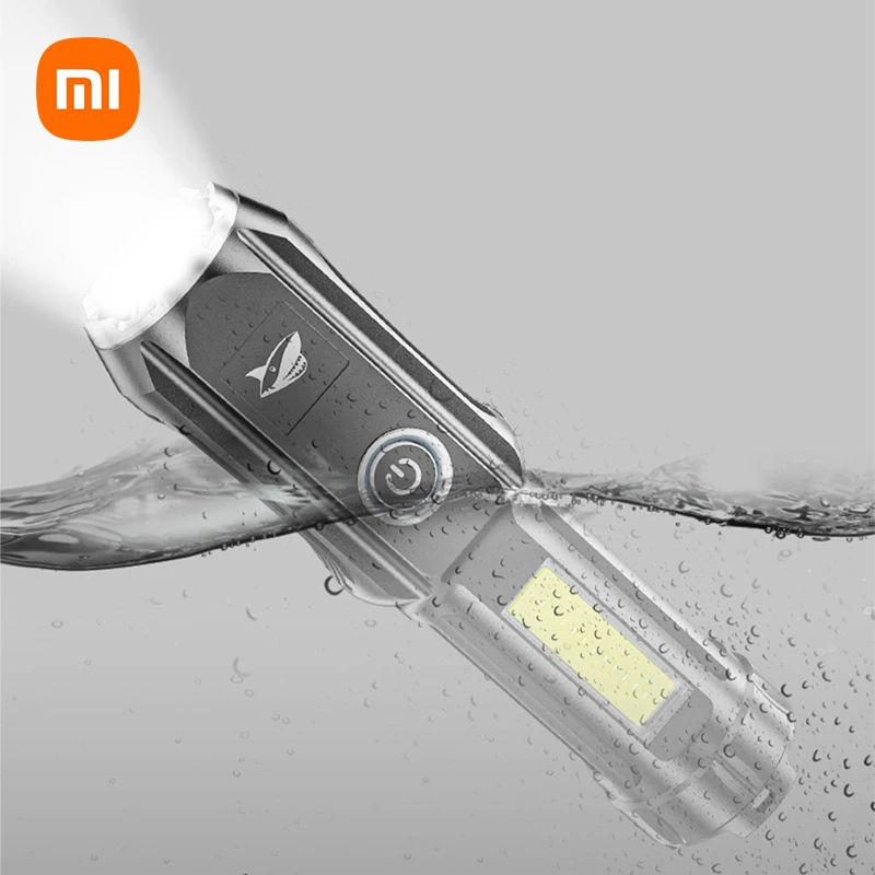 

Портативный USB Перезаряжаемый Фонарик Xiaomi, сильный светодиодный Ночной светильник, масштабируемый светильник, подсветка для улицы, кемпинга, ночное освещение, инструменты