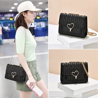 sewing thread lock buckle fashion womens shoulder bag genuine leather all match crossbody small square bags for women 2022