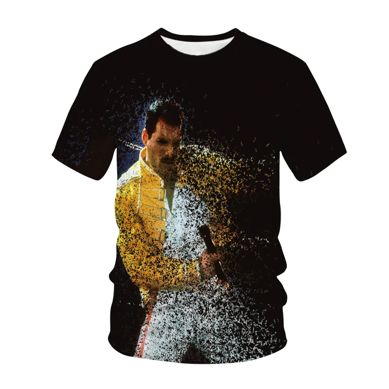 

Freddie Mercury Queen Band T Shirts 3D Printed Summer Men Women T Shirt Fashion Retro Gothic Rock Streetwear Boys Girls Clothing