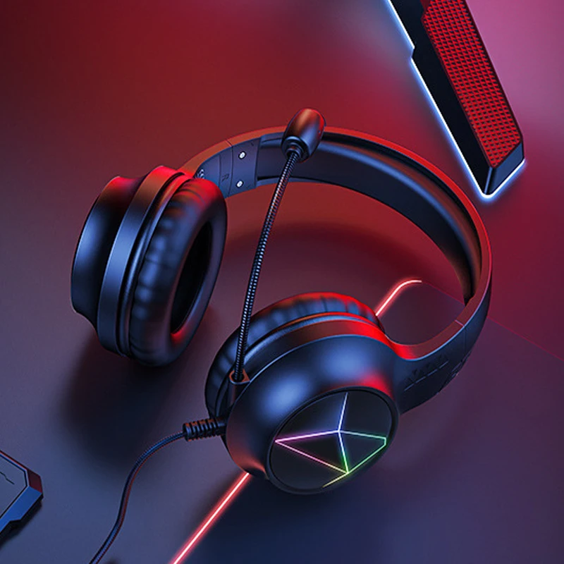 

Игровая гарнитура с микрофоном 7,1, объемная игровая гарнитура, накладные стерео наушники с шумоподавлением, микрофон для ПК, компьютера, PS4