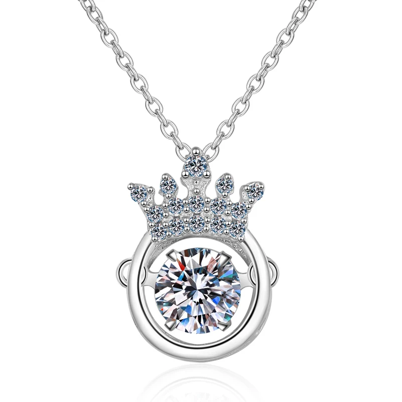 

Aisne Real VVS1 D Color 0.5ct Moissanite Pendant Necklace For Women 100% 925 Sterling Silver Wedding Party Bridal Fine Jewelry