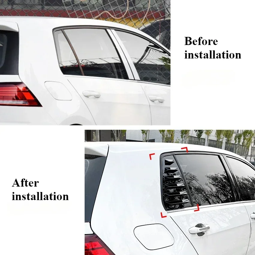 2 шт. задние треугольные оконные жалюзи для VW Golf 7 5 MK7 MK7.5 2014-2020