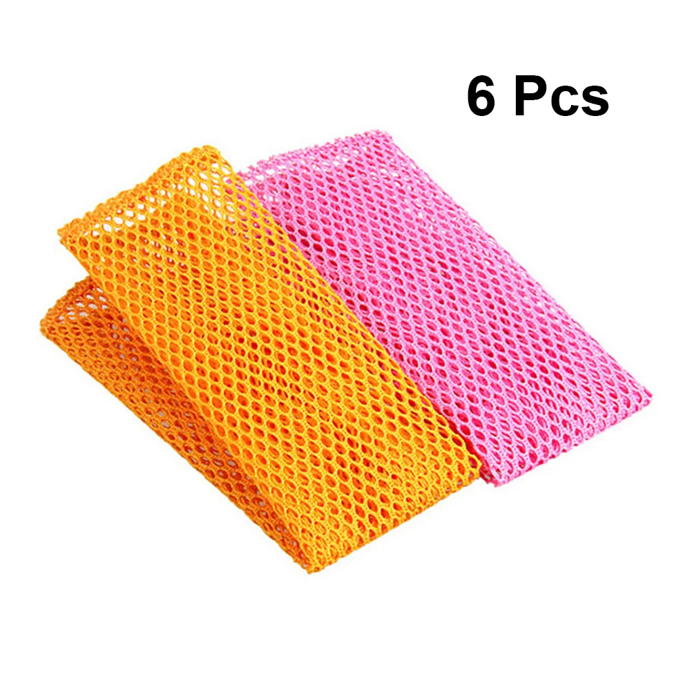 

Dish Cloth Rag Net Washing Mesh Kitchen Cleaning Towel Bowl Scrubber Dishes Non Scratch Scrubbing Windows Glass Scourer Mirror