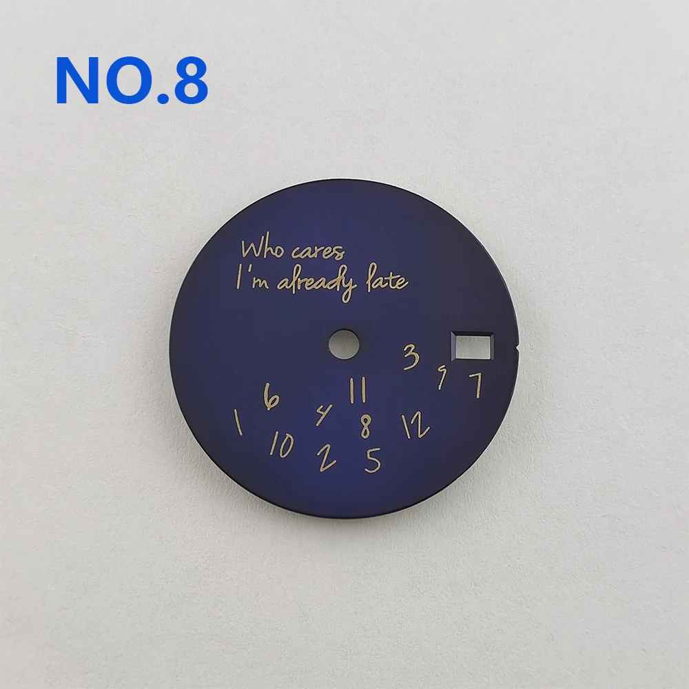 Циферблат часов 28 5 мм Who cares im already late циферблат nh35 стерильный детали для без