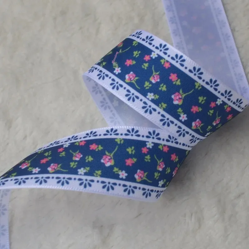 LX083 Yamming переводная шелковая лента 6 цветов 25 мм розовая полиэфирная цветная для