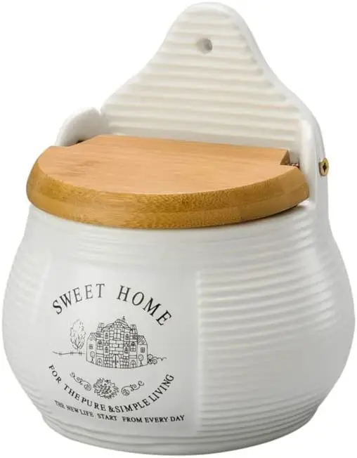 

Ceramic Wall Saler with Lid White