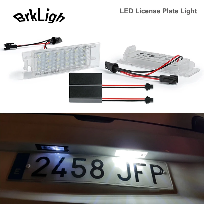 

2Pcs Canbus LED Number License Plate Light Lamps For Ople Astra Corsa Zafira Insignia Adam Vectra Meriva Vauxhall Car-Styling