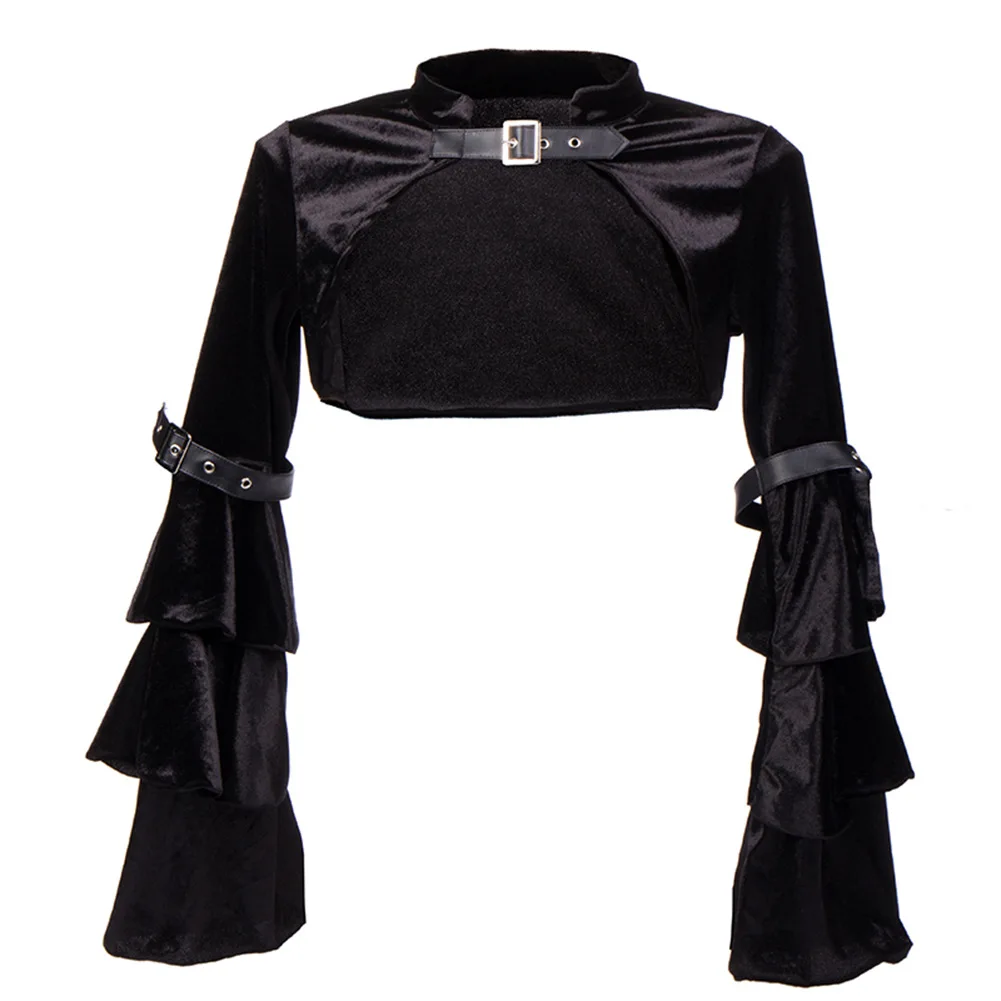 

Short Slim-fitting Dress Coat Women's Long Sleeve Small Shawl Vest Spring And Autumn Leisure Velvet Small Coat Cosplay