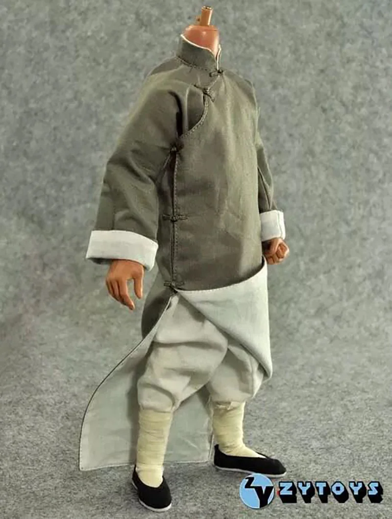 Масштаб 1/6 ZY15-14/15 китайский костюм кунг-фу мужской халат модель головы скульптура