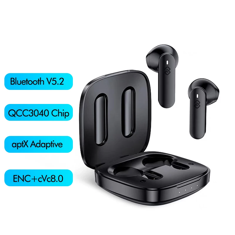 

TWS Wireless Earbuds with Qualcomm QCC3040 aptX Adaptive AAC in-Ear Headphones 4 Mics cVc8.0+ENC Noise Cancel Eppfun Cutemeet250