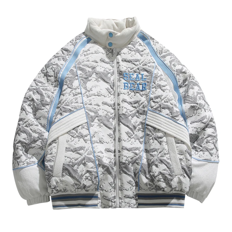 Мужское пальто с воротником-стойкой утепленное хлопковой подкладкой в