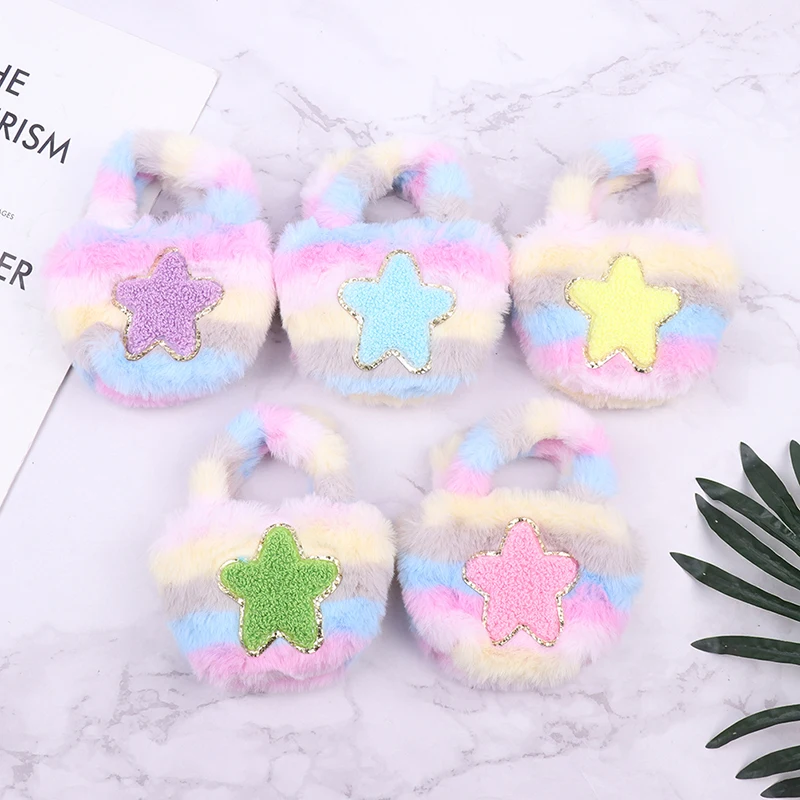 

Cute Cartoon Plush Coin Purse Pentagram Wallet Girl Clutch Plush Key Earphone Organizer Bags Kids Gift