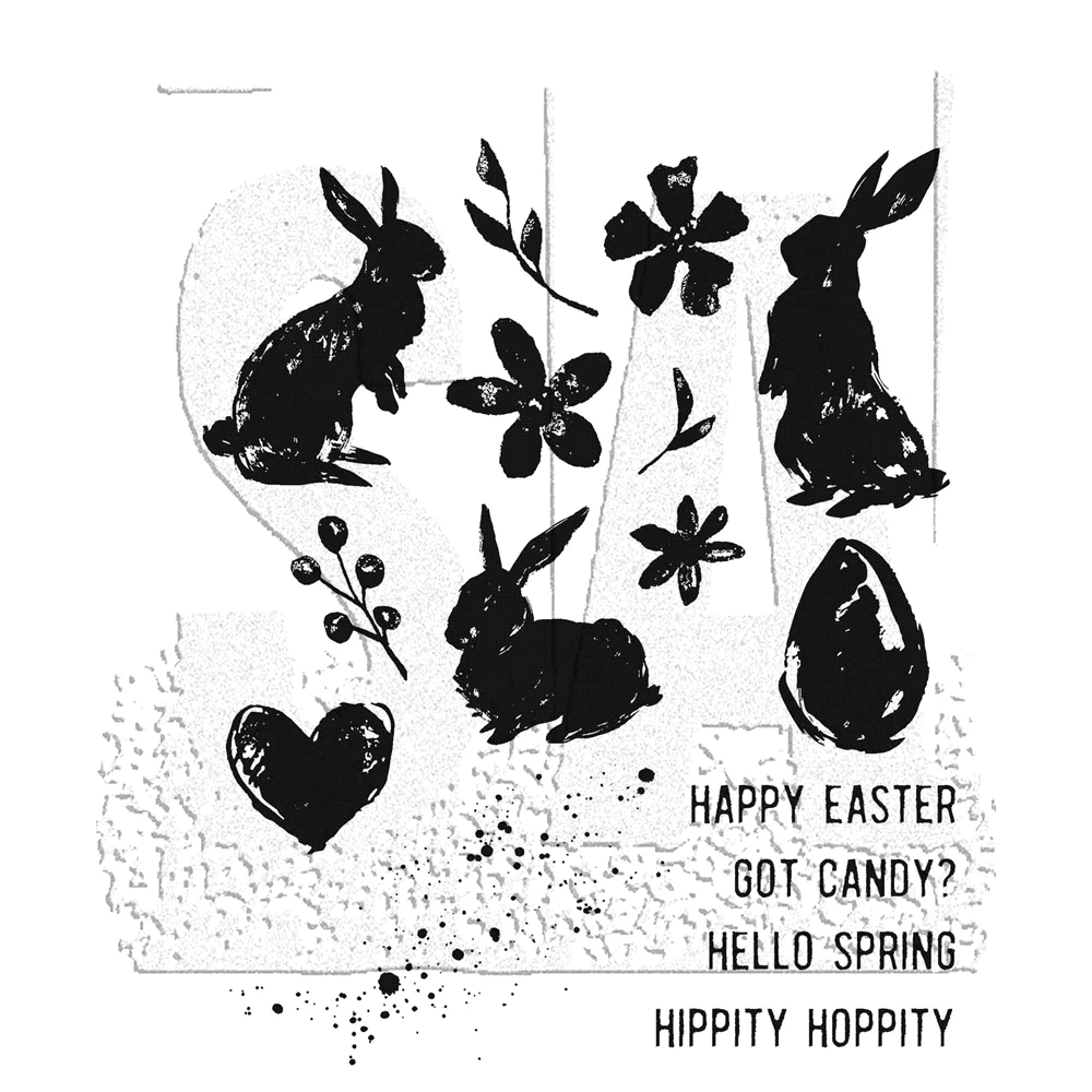 

2022 Spring Easter Shadows Rabbit Bunny Florals Cutting Dies and Stamps Diy Scrapbooking Paper Card Decoration Embossing Molds