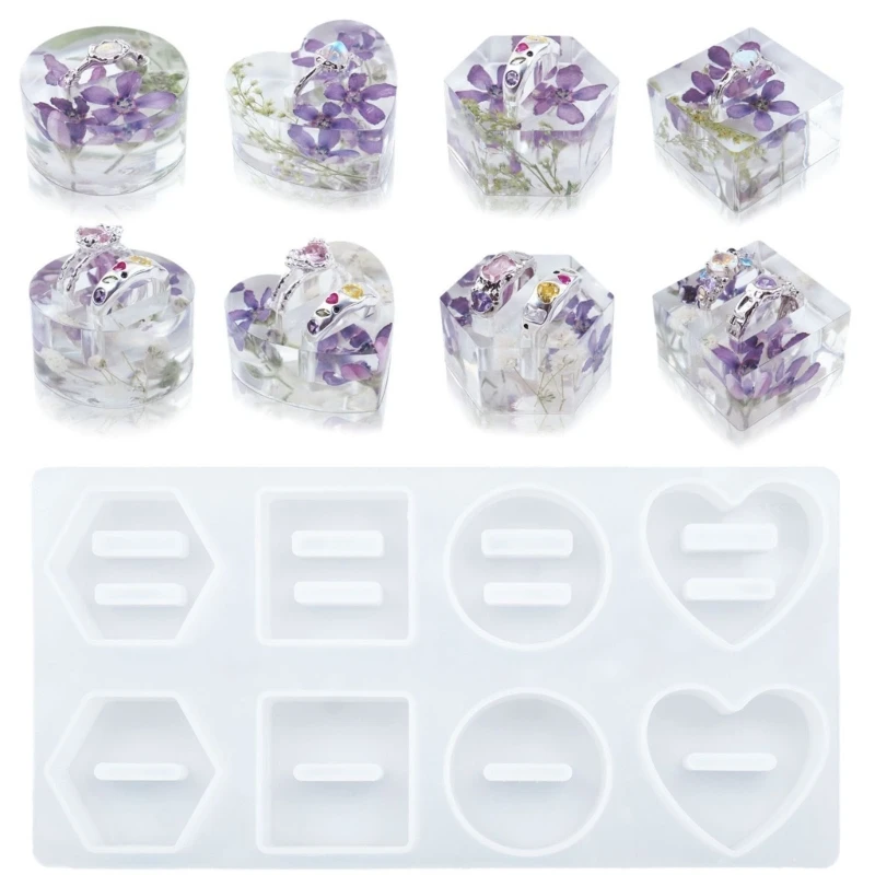 

Геометрическая форма кольцо держатель смола форма ювелирные изделия стенд силиконовые формы