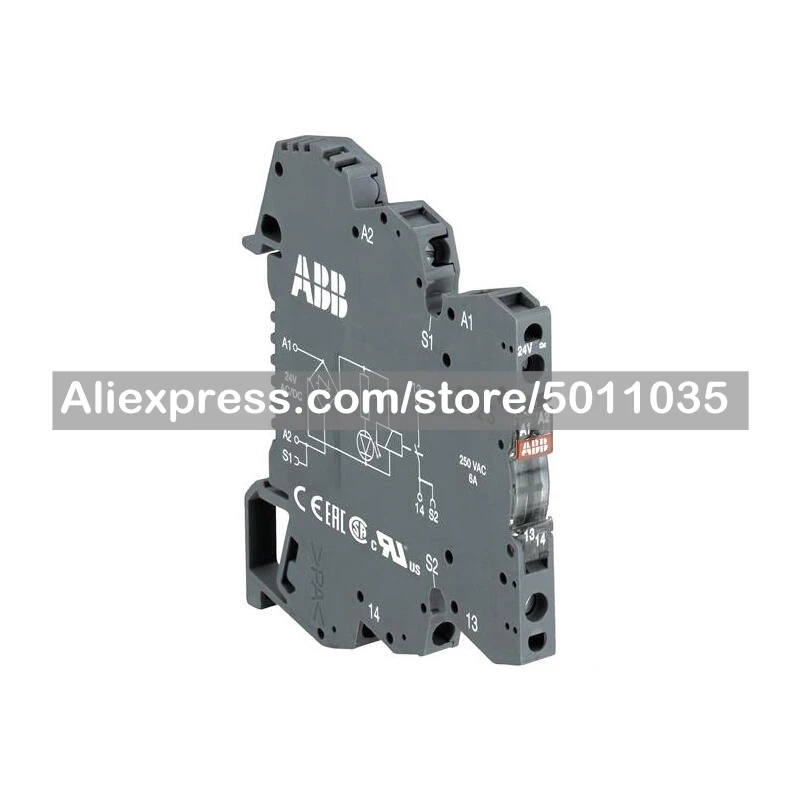 

10085121 ABB relay terminal, enclosed/1SPDT/10mA-6A/6mm; RB121-24VUC