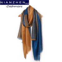 nianzhen inner mongolia send pure cashmere plaid scarf shawl thin autumn winter female d200002